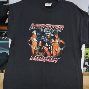 Monster Magnet Black Graphic Long Sleeve Tee.